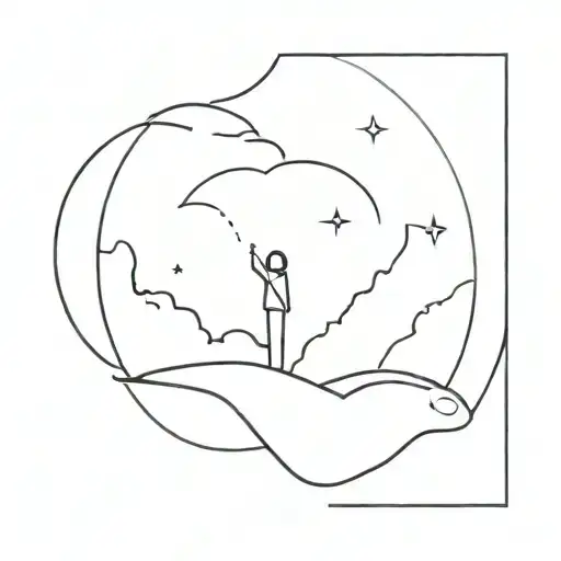  uncertainty, feeling of isolation and loneliness, but with hope for happiness in the future and need to stay alive tattoo design idea