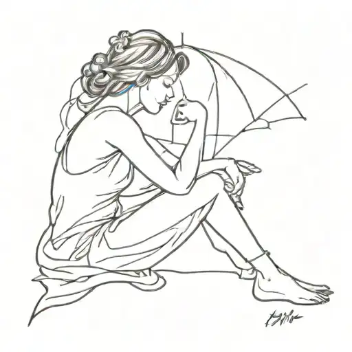  uncertainty, feeling of isolation and loneliness, but with hope for happiness in the future and need to stay alive tattoo design idea