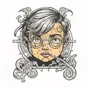 something connected with uncertainty, feeling of isolation and loneliness, but with hope for happiness in the future and tattoo design idea