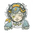 something connected with uncertainty, feeling of isolation and loneliness, but with hope for happiness in the future and tattoo design idea