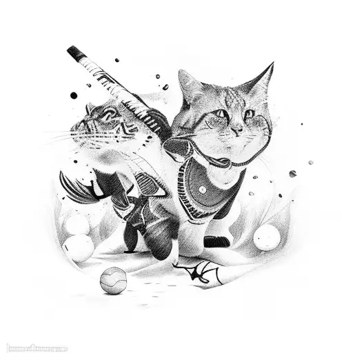 A group of friends playing different sports together, showcasing camaraderie and teamwork tattoo design idea