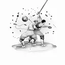 A group of friends playing different sports together, showcasing camaraderie and teamwork tattoo design idea