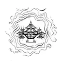 torii gate tattoo design idea