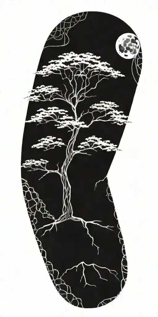 exercise symbolizing life tree tattoo design idea