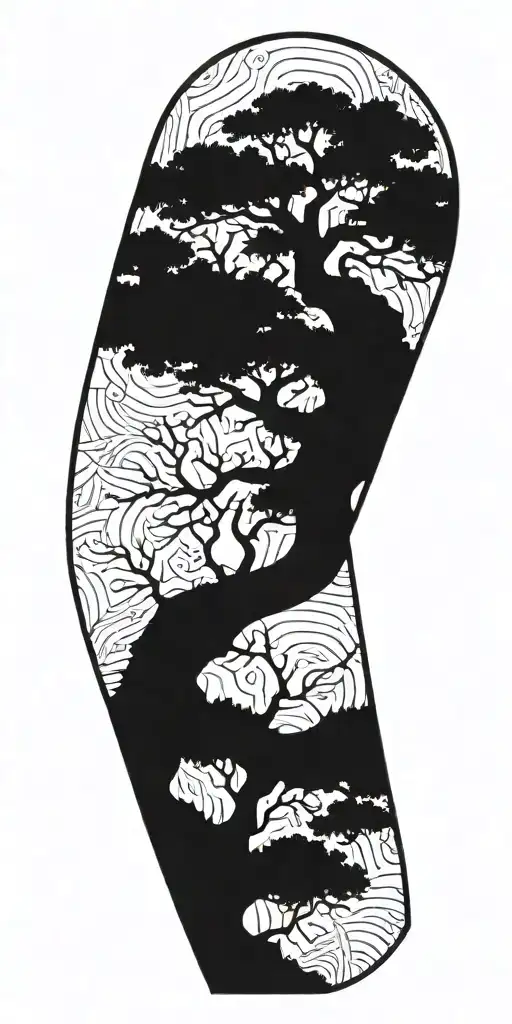 exercise symbolizing life tree tattoo design idea