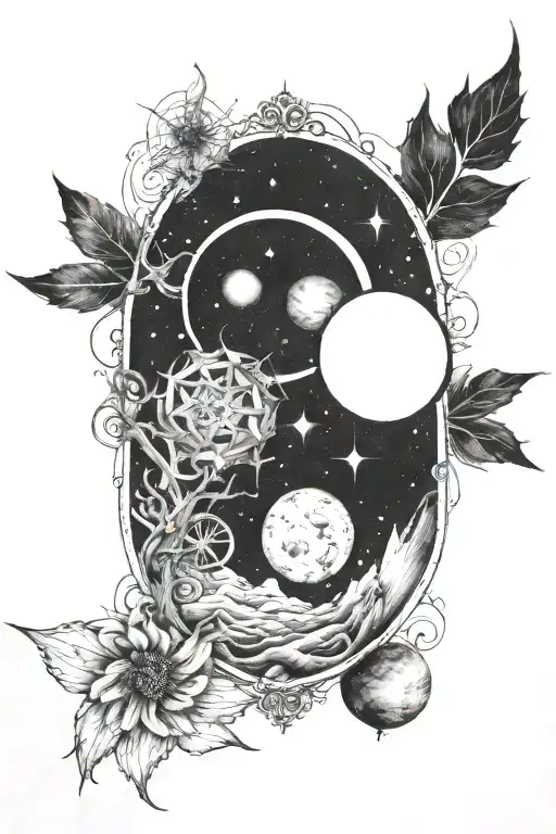 Meaningful universe tattoo design idea