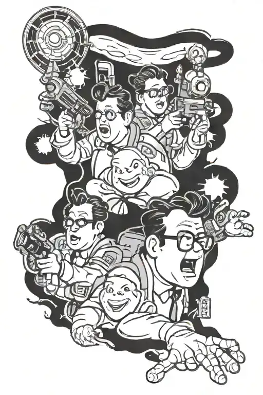 80s  ghostbusters popculture movies tattoo design idea