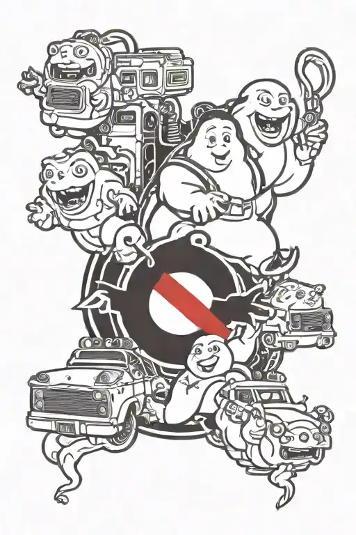 80s  ghostbusters popculture  tattoo design idea
