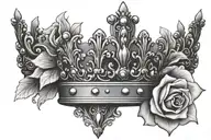 queen crown tattoo design idea