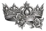queen crown tattoo design idea