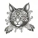 cat paw prints tattoo design idea