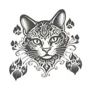 cat paw prints tattoo design idea