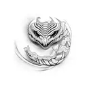 cobra com rosas tattoo design idea