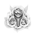 cobra com rosas tattoo design idea