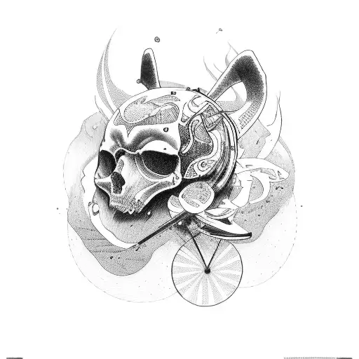 3 friends united by cycling and ski  tattoo design idea