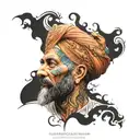 bota singh ji face half tattoo design idea