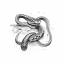 snake, mugiwara, fire tattoo design idea