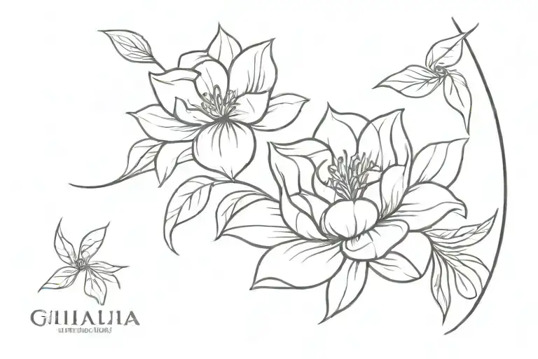 date of birth 06 11 2019 Giulia tattoo design idea