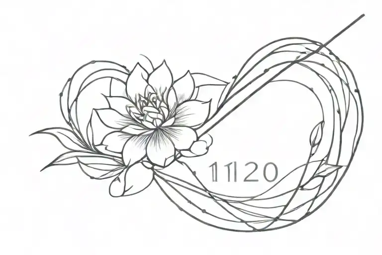date of birth 06 11 2019 tattoo design idea
