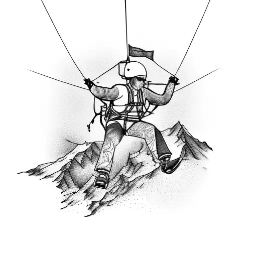 full leg mountaineering paragliding snow sking yacht captain anchor underwear diving  tattoo design idea