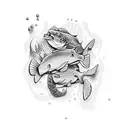 underwater diving  tattoo design idea
