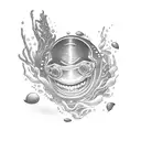 underwater diving  tattoo design idea