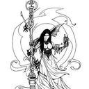 irish myth, the morrigan tattoo design idea