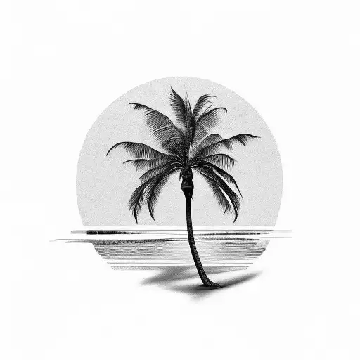 Palm Tree tattoo design idea