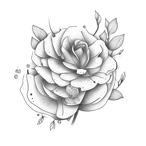 april, march and july flowers tattoo design idea