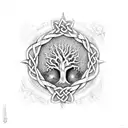 Celtic tree of life add word "Robert" "Suzette" "Evan"  tattoo design idea