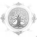 Celtic tree of life with "Robert" "Suzette" "Evan"  tattoo design idea