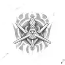 Colombian tribal  tattoo design idea