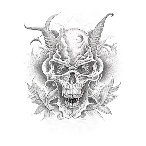 paradise in hell tattoo design idea