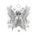 paradise looking hell tattoo design idea