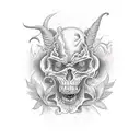 paradise in hell tattoo design idea