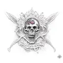 paradise in hell tattoo design idea