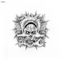 paradise in hell tattoo design idea