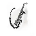 saxophone Jazz tattoo design idea