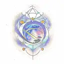 A nature-inspired sketch tattoo featuring astrology constellations tattoo design idea