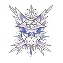 A nature-inspired sketch tattoo featuring astrology constellations tattoo design idea