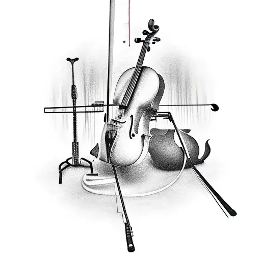Cello tattoo design idea