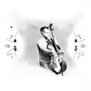 Cello tattoo design idea
