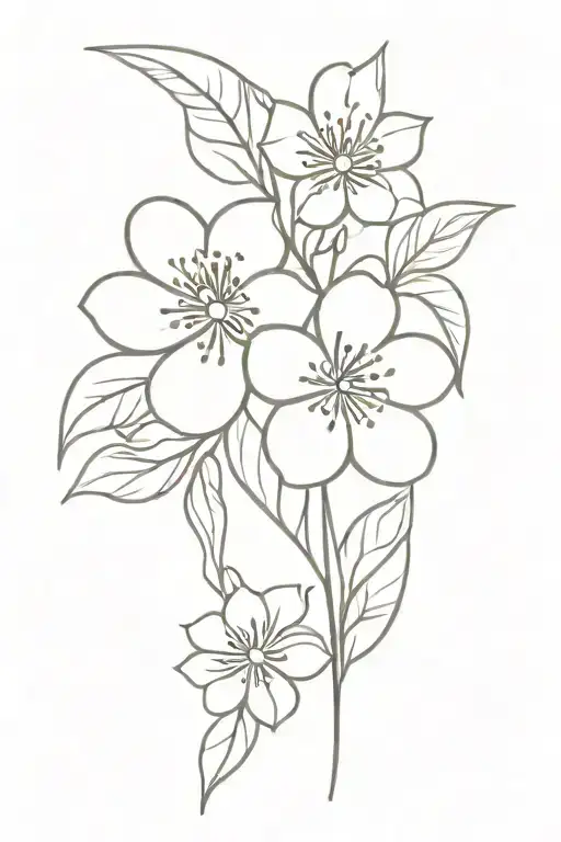 Half lemon half flowers blooming tattoo design idea