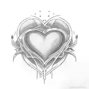 gothic heart tattoo design idea