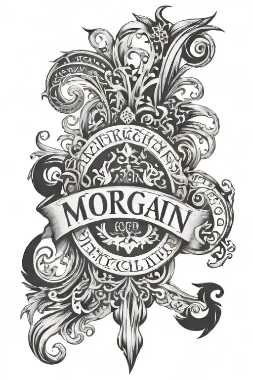 name unique Morgan Sydney Roman numerals birthdate autism elements fire water air   tattoo design idea