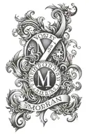 name unique Morgan Sydney Roman numerals birthdate autism elements fire water air   tattoo design idea