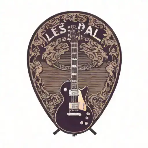 les paul guitar with marshall amp  tattoo design idea