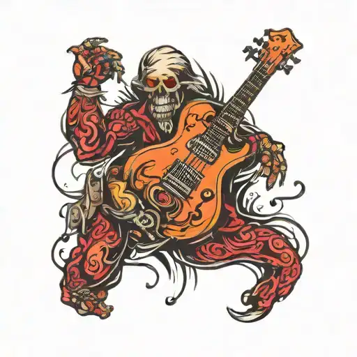 rock music themed tattoo tattoo design idea