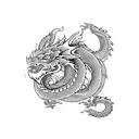 dragon ouroboros tattoo design idea