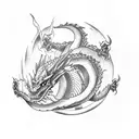 dragon ouroboros tattoo design idea